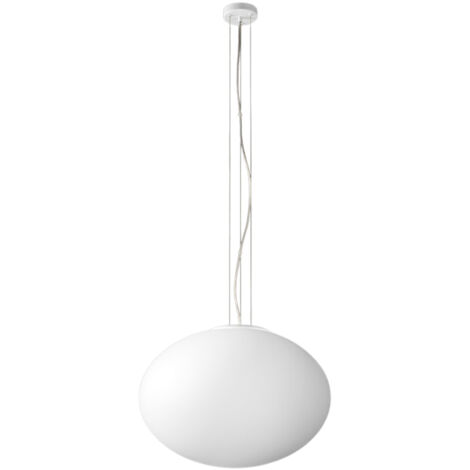 Sospensione Contemporanea Saturno Vetro Bianco 3 Luci E27 Ip20 D50