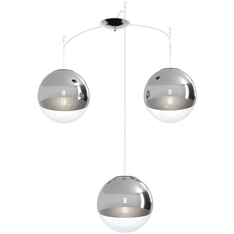 SFERA Lampada a sospensione a LED fatta a mano in ottone satinato By  Pollice Illuminazione