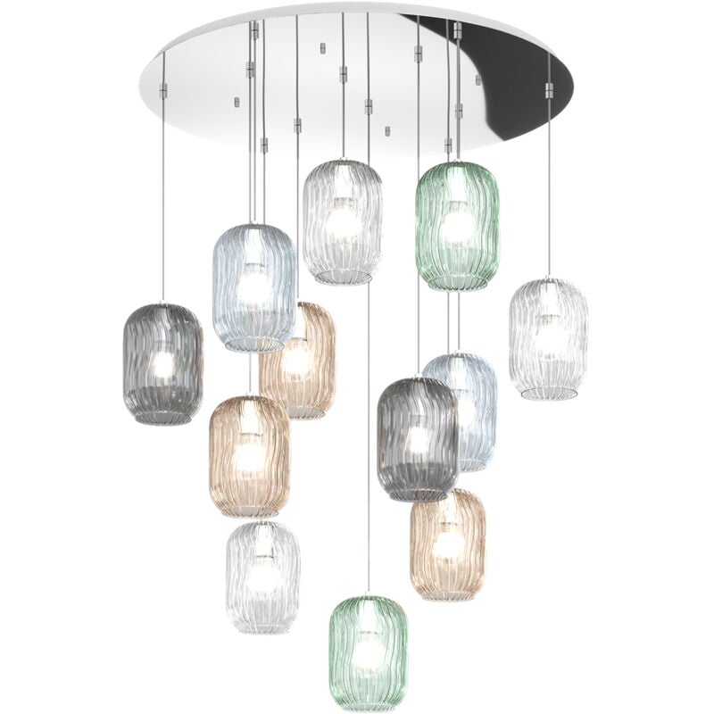 Sospensione Contemporanea Tender Metallo Cromo