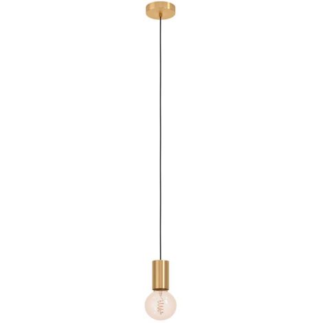 Sospensione Contemporaneo Pozueta 1 Acciaio Ottone Spazzolato 1 Luce E27