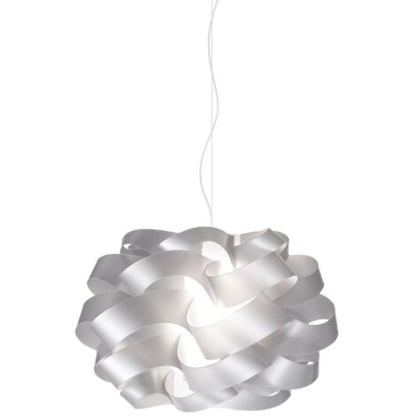 Sospensione Da Esterno Moderna Cloud Polilux ® Argento 1 Luce E27 D40Cm