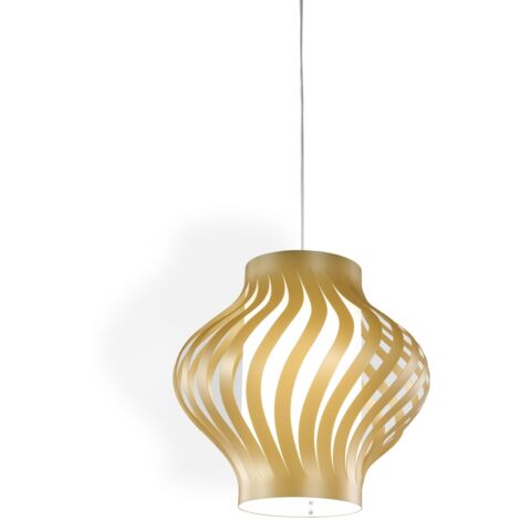 Sospensione Da Esterno Moderna Helios Polilux ® New Gold 1 Luce E27