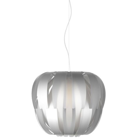 Sospensione Da Esterno Moderna Queen Polilux ® Argento 1 Luce E27 D40Cm