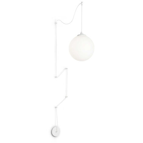 Sospensione Da Muro Moderna Boa Metallo Bianco 1 Luce E27