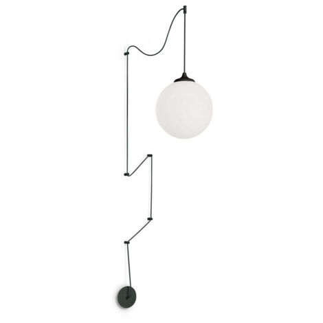 Sospensione Da Muro Moderna Boa Metallo Nero 1 Luce E27