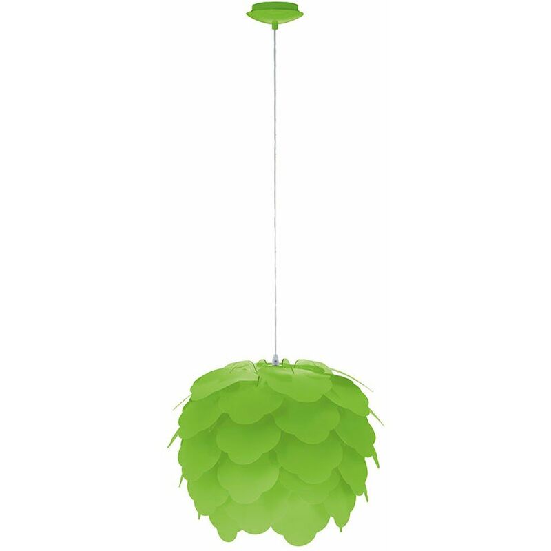 Image of Lampada a sospensione di design a pendolo fiori verdi collegabile in un set che include una sorgente luminosa a led da 10 watt