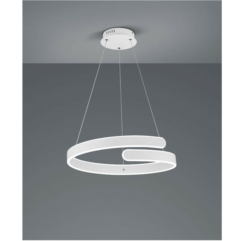 Image of Reality Leuchten - Sospensione Design Spirale Led Dimmer 4000k Parma Bianco Trio Lighting