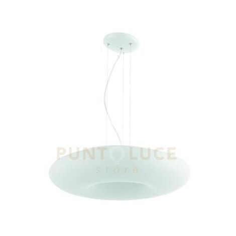SOSPENSIONE DODI D.53CM 4 LUCI ATTACCO E27 COLORE BIANCO CON DECORAZIONE BIANCO-TORTORA-NERO