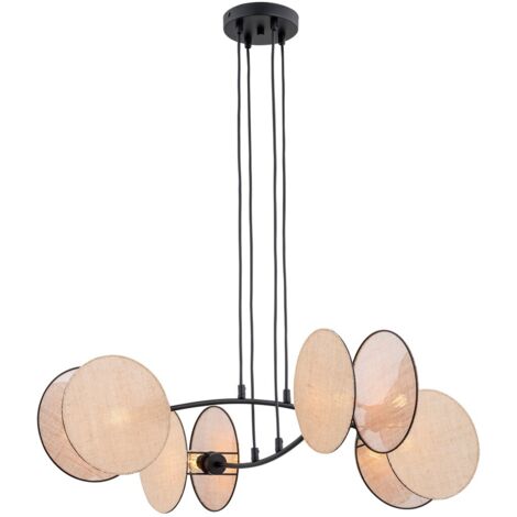 Sospensione Emibig Motif 4 luci E27 crema regolabile