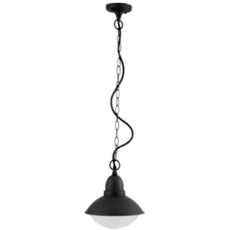 Sospensione Esterno Nordica Urban Alluminio Nero Bianco 1 Luce E27 Ip44