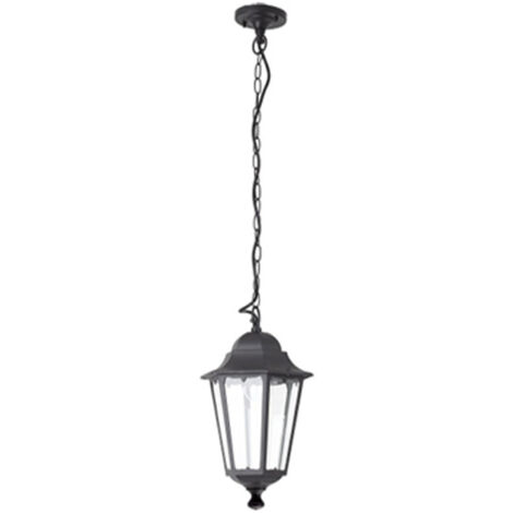 Sospensione Esterno Sawyer Alluminio Nero 1 Luce E27 Ip44