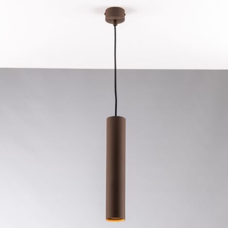 "Sospensione FLUKE cilindrica in metallo bronzo 30 cm."
