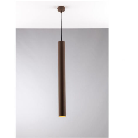 "Sospensione FLUKE cilindrica in metallo bronzo 60 cm."