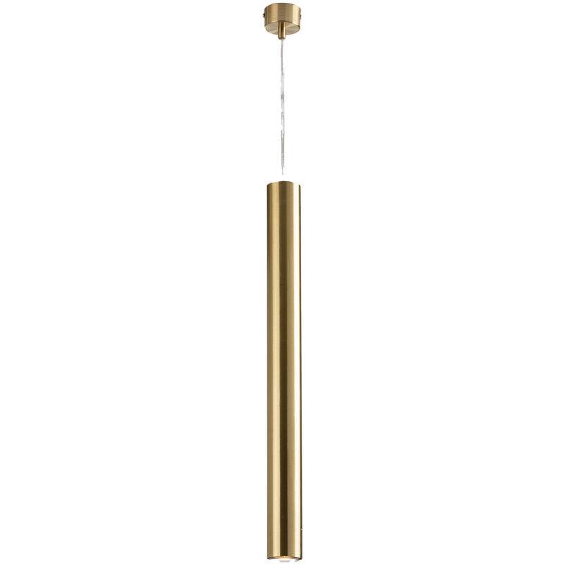 Image of Sospensione FLUKE cilindrica in metallo oro 60 cm. - Oro