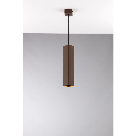 Sospensione FLUKE quadrata in metallo bronzo 30 cm.