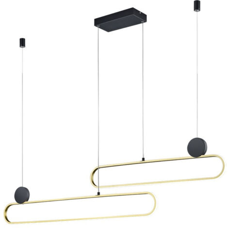 Sospensione GRANT LED metallo ottone e nero 342710208
