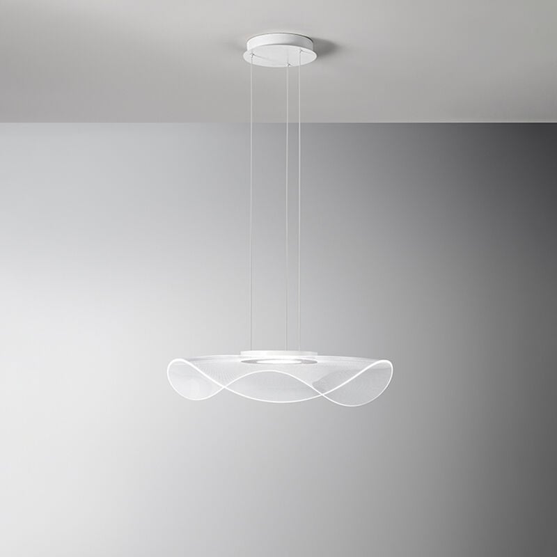 Image of Sospensione In Metallo Moderna Medusa Bianco Led Grande