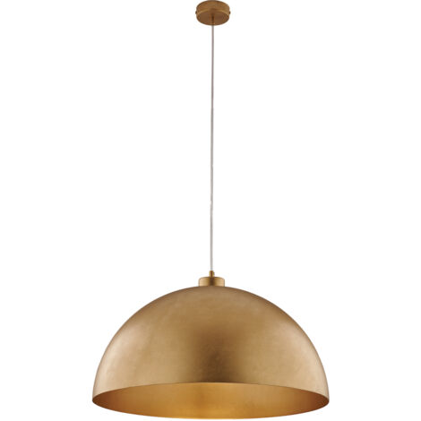 Sospensione Industrial 1 Luce Marcus In Ferro Laccato Oro Diam 50