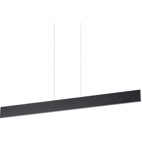 Sospensione Industrial-Minimal Desk Metallo Nero Led 32W 3000K Luce Calda