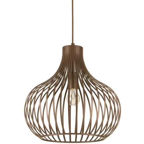 Sospensione Industrial-Minimal Onion Metallo Coffee 1 Luce E27 D38Cm