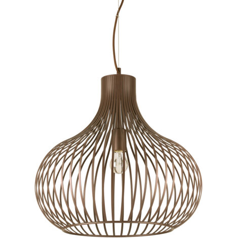 Sospensione Industrial-Minimal Onion Metallo Coffee 1 Luce E27 D47Cm