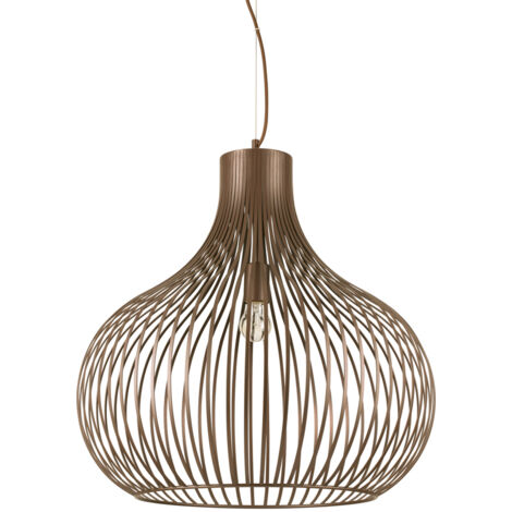 Sospensione Industrial-Minimal Onion Metallo Coffee 1 Luce E27 D59Cm