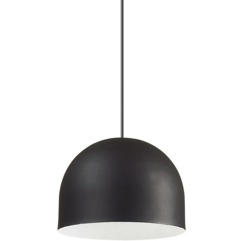 Sospensione Industrial-Minimal Tall Metallo Nero 1 Luce E27