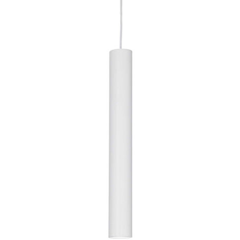 Sospensione Industrial-Minimal Tube Alluminio Bianco Led 9W 3000K D6Cm