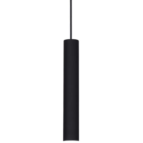 Sospensione Industrial-Minimal Tube Alluminio Nero Led 9W 3000K D4Cm