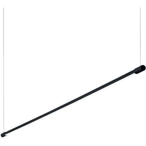 Sospensione Industrial-Minimal Yoko Alluminio-Plastiche Nero Led 16W 3000K