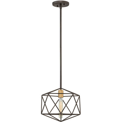 Sospensione Industrial Nordica Astrid Metallo Bronzo Opaco 1 Luce E27