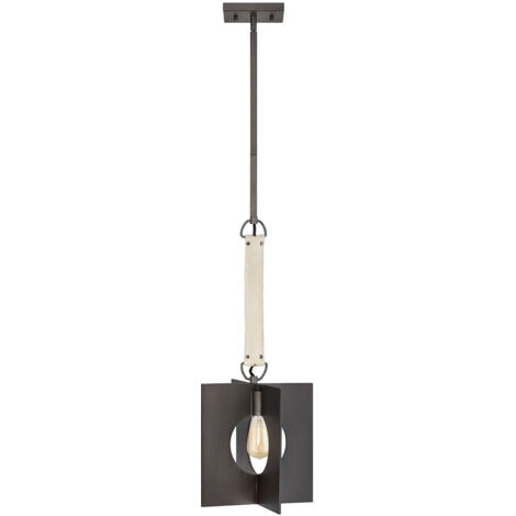 Sospensione Industrial Nordica Ludlow Acciaio Grafite Spazzolata 1 Luce E27