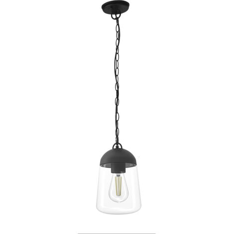 Sospensione IP44 Nera 1xE27