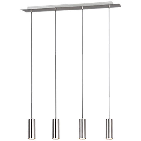 Sospensione Isola 4 Luci Cilindri GU10 Marley Nichel Lighting
