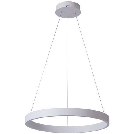 Sospensione Italux Brasco bianca anello LED 60W Up&Down