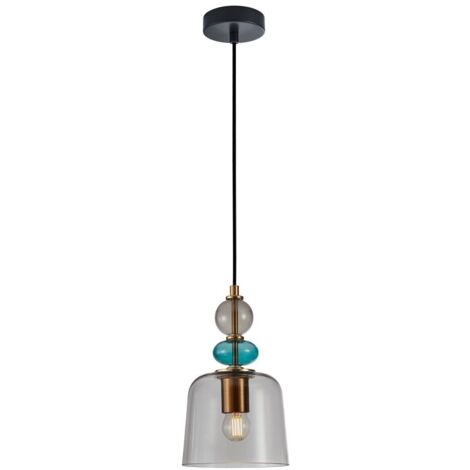 Sospensione Italux Namos vetro fumé multicolor E27