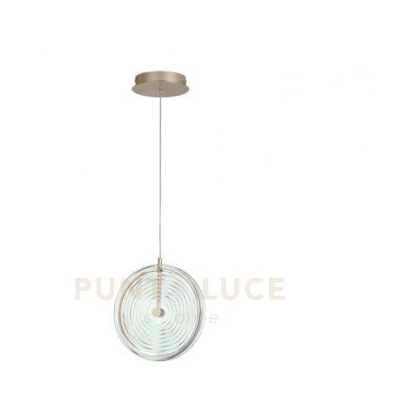 SOSPENSIONE JOKEY PICCOLA TRASPARENTE 1 LUCE LED 3000K 838LM 13W D.30CM