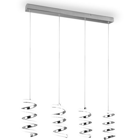 Sospensione LAOLA LED 4 spirali cromate R34184106