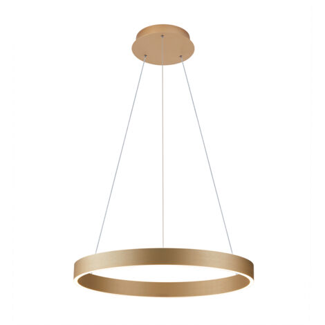 Sospensione LED anello oro Up&Down 80W Italux Brasco