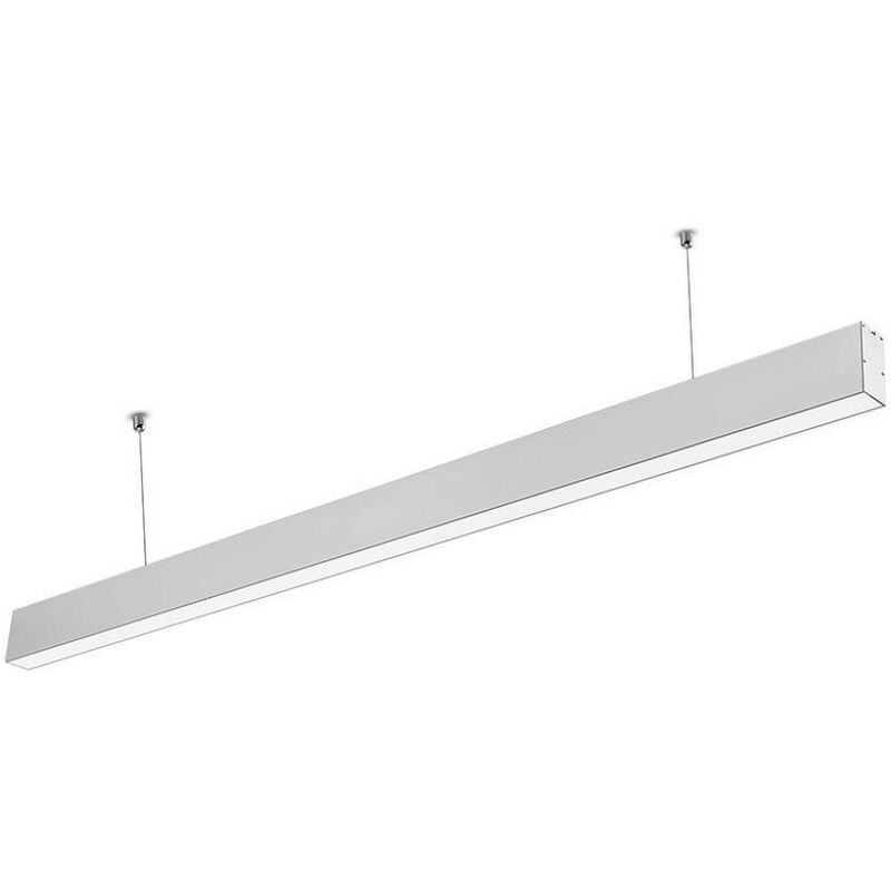 Image of Led linear light samsung chip - 40W hanging suspension silver body 4000K 1200X35X67MM