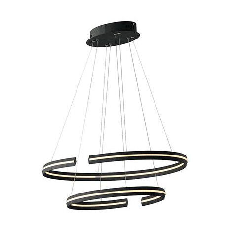 "Sospensione LED CLARKE in alluminio nero 60W 4000K (luce naturale)"