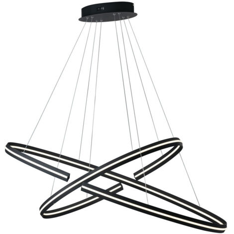 "Sospensione LED CLARKE in alluminio nero 88W 3000K (luce calda)"