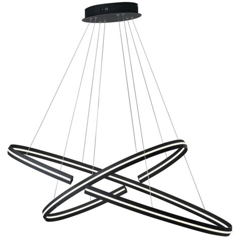 "Sospensione LED CLARKE in alluminio nero 88W 4000K (luce naturale)"