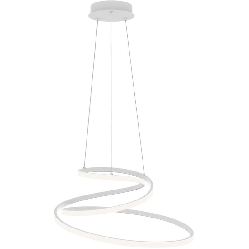 Sospensione led coaster in alluminio bianco 60W