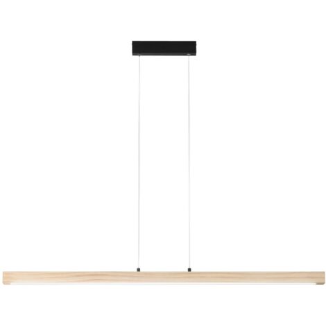 "Sospensione LED JOSEPH con struttura in legno naturale con funzione CCT"