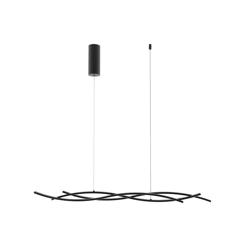 Sospensione led kinetic in alluminio nero 40W con