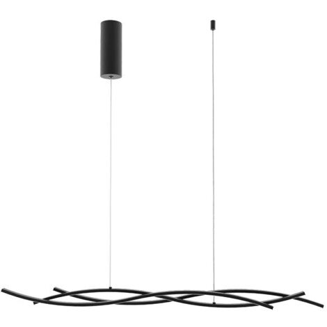 "Sospensione LED KINETIC in alluminio nero 40W con interruttore CCT"