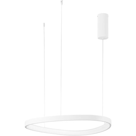 "Sospensione LED KLAPTON in alluminio bianco con funzione CCT 65 cm."