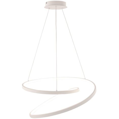 "Sospensione LED LIEVE in alluminio bianco 30W con interruttore CCT 40 cm."