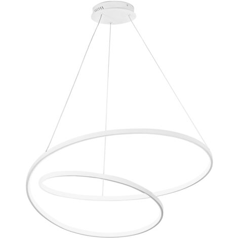 "Sospensione LED LIEVE in alluminio bianco 60W con interruttore CCT 80 cm."